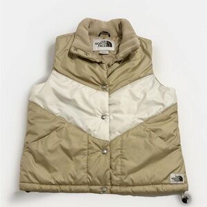 The North Face Women's Beige and White Vest